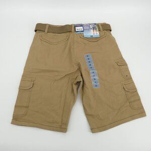Iron Co Mens Stretch Cargo Brown Boardwalk Shorts Size 32 NWT $48